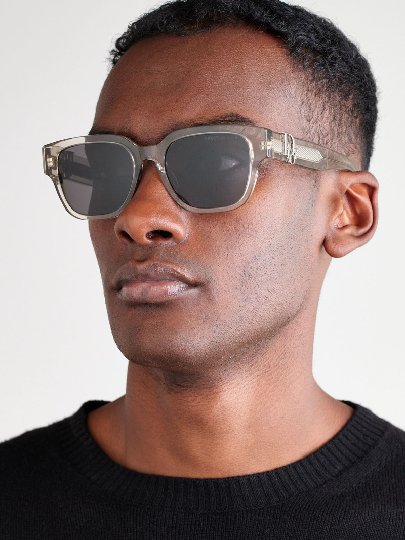 Dior DiorOblique S1I Square-Frame Acetate Sunglasses Brown outlook