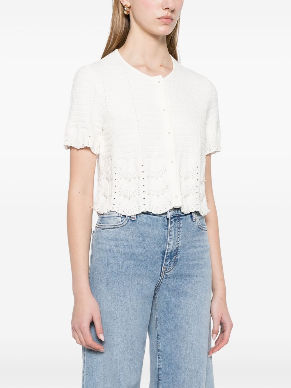 faux-pearl detailed top - 3