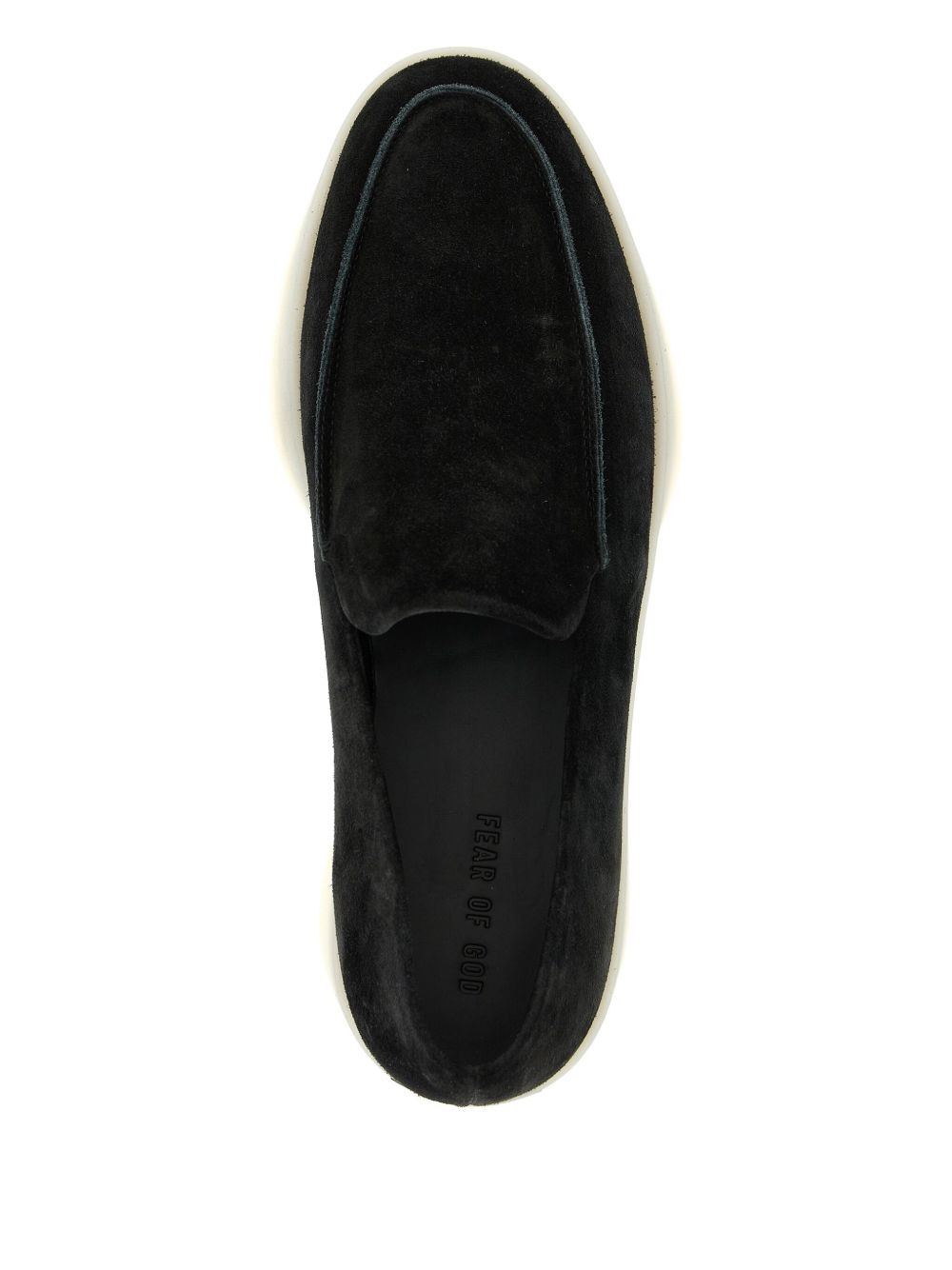 suede logo-patch loafers - 3