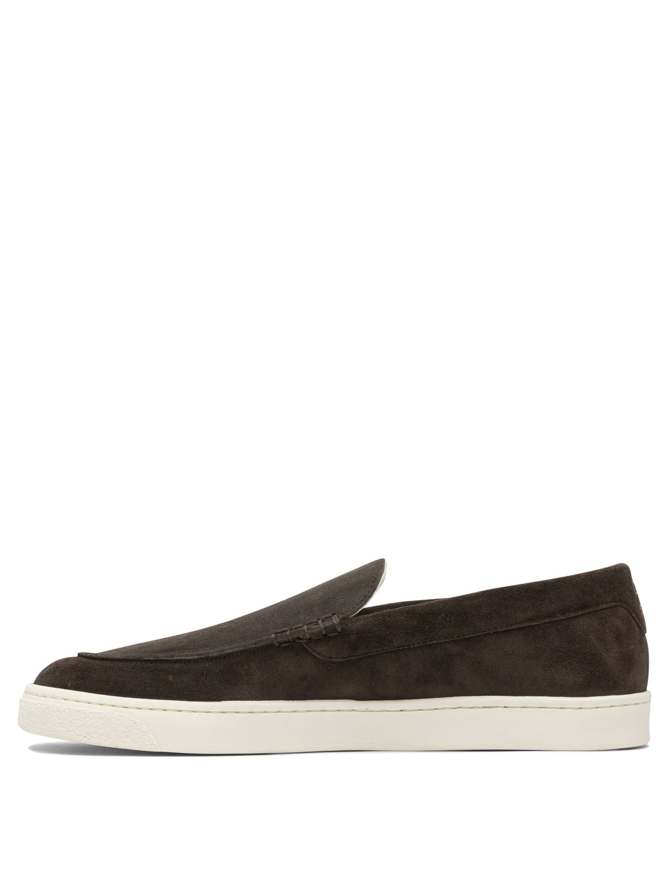 Brunello Cucinelli Men Chevron-Effect Suede Loafers - 3