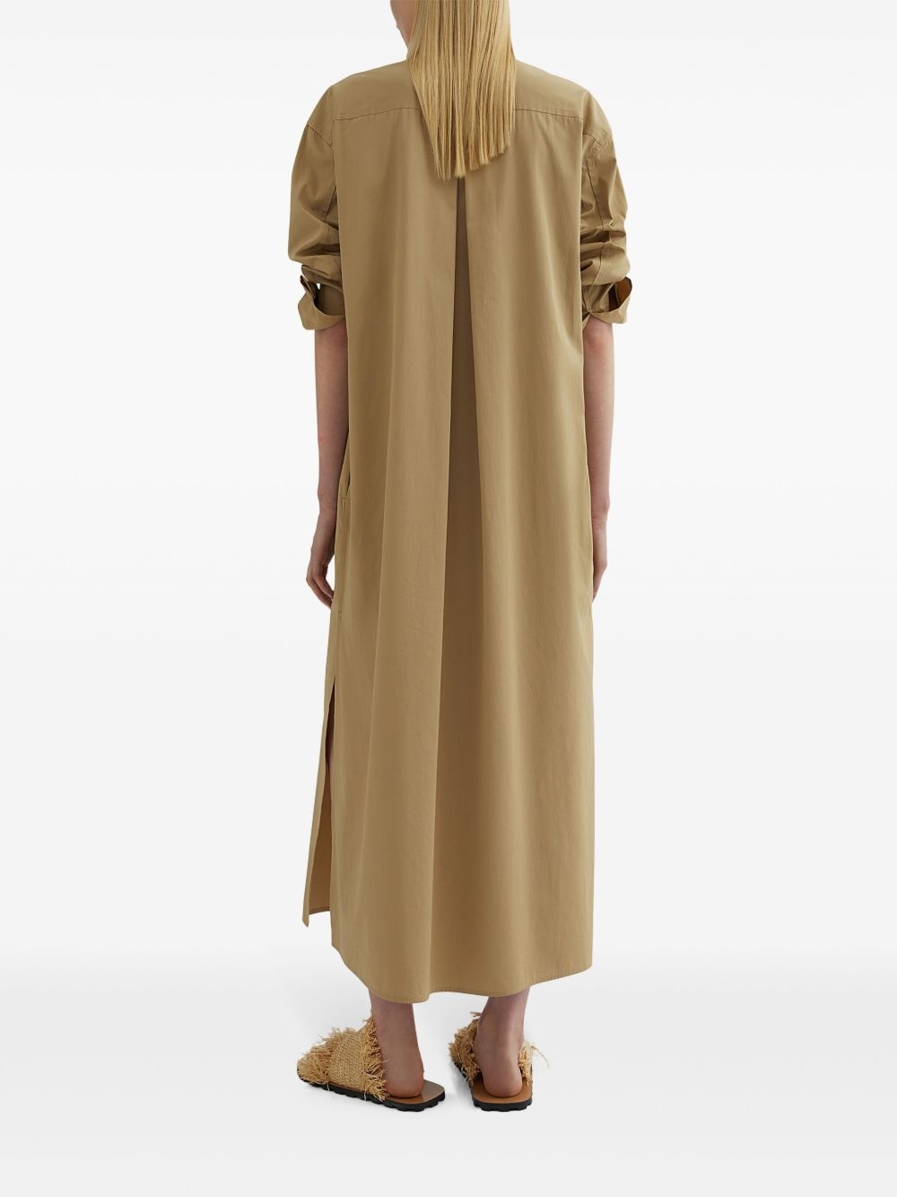 cotton shirt dress - 4
