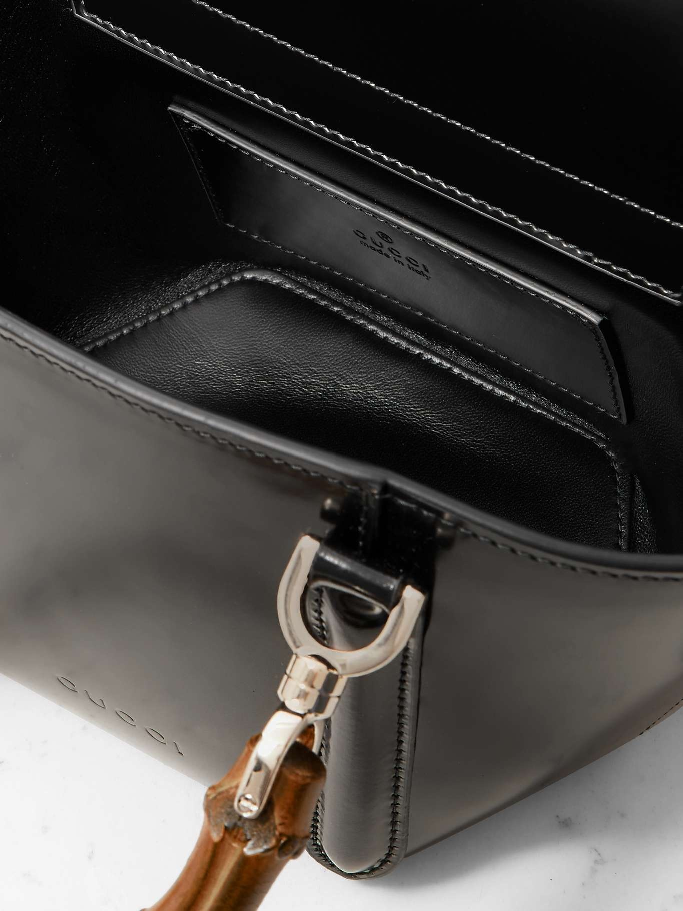 Leather tote Black - 5