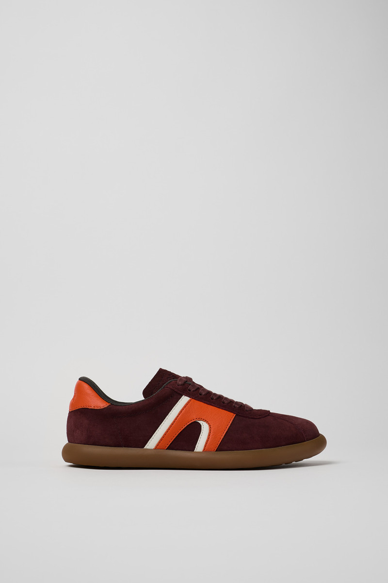 Burgundy Nubuck/Leather Sneaker for Women 1