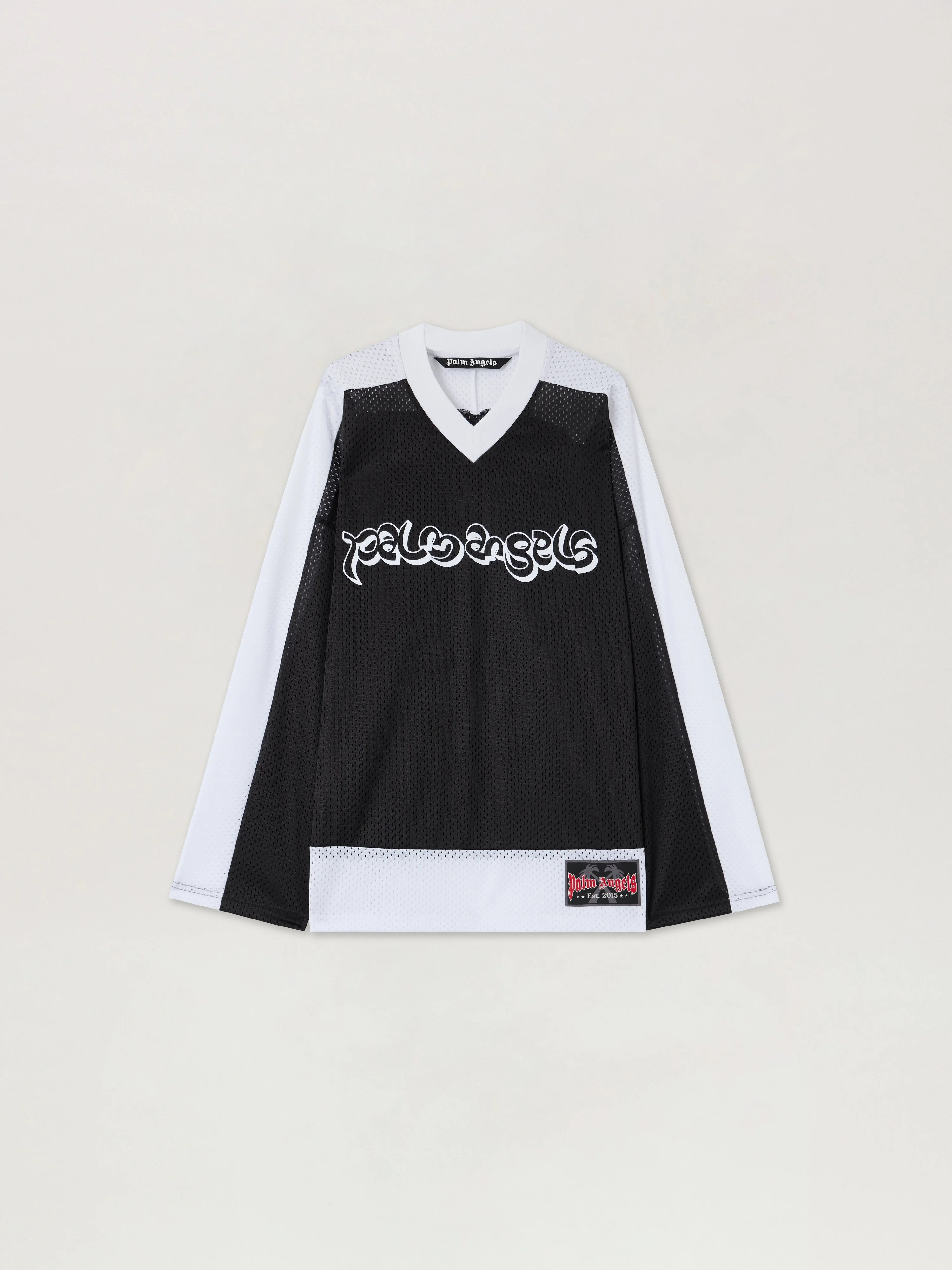 Thai Logo Mesh Loose Long-Sleeved T-Shirt - 1