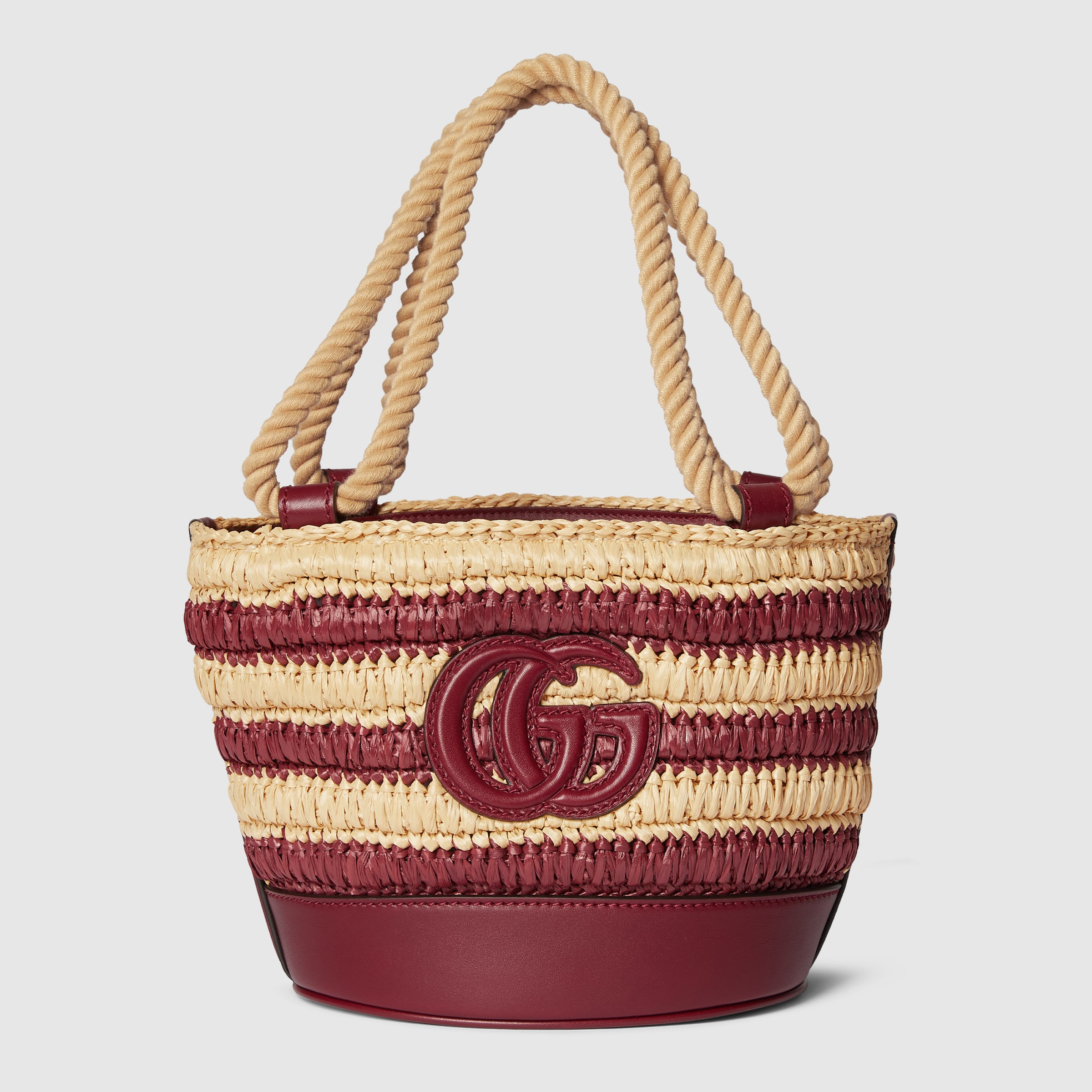 Woven mini bucket bag - 5