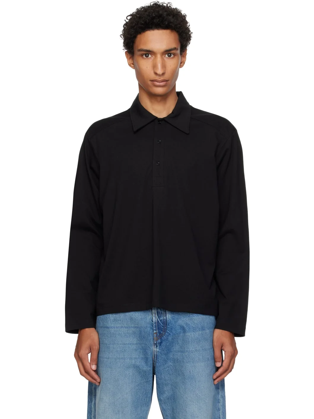 Black L/S Walter Polo - 1