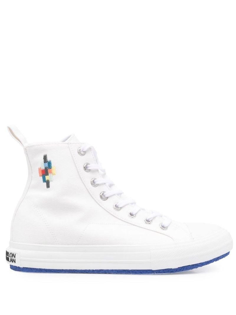 contrast-sole high-top sneakers - 1
