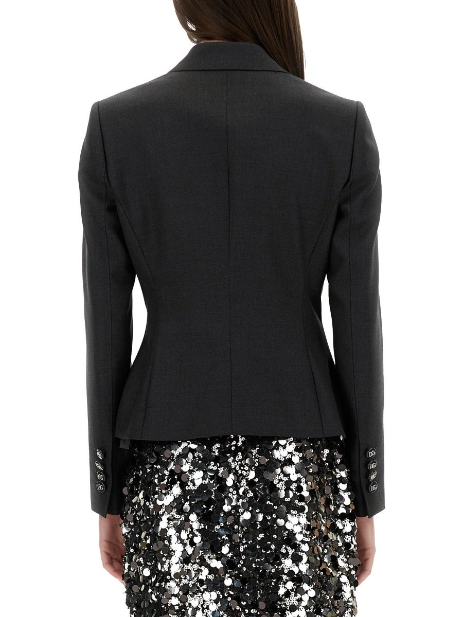 Dolce & Gabbana Women Dolce Double-Breasted Jacket With Dg Logo Buttons - 3