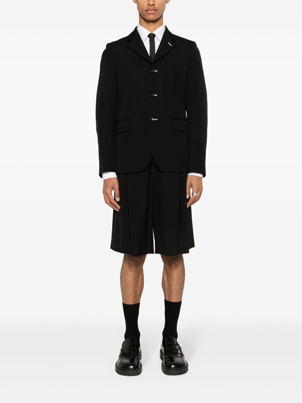 ripped wool blazer - 3