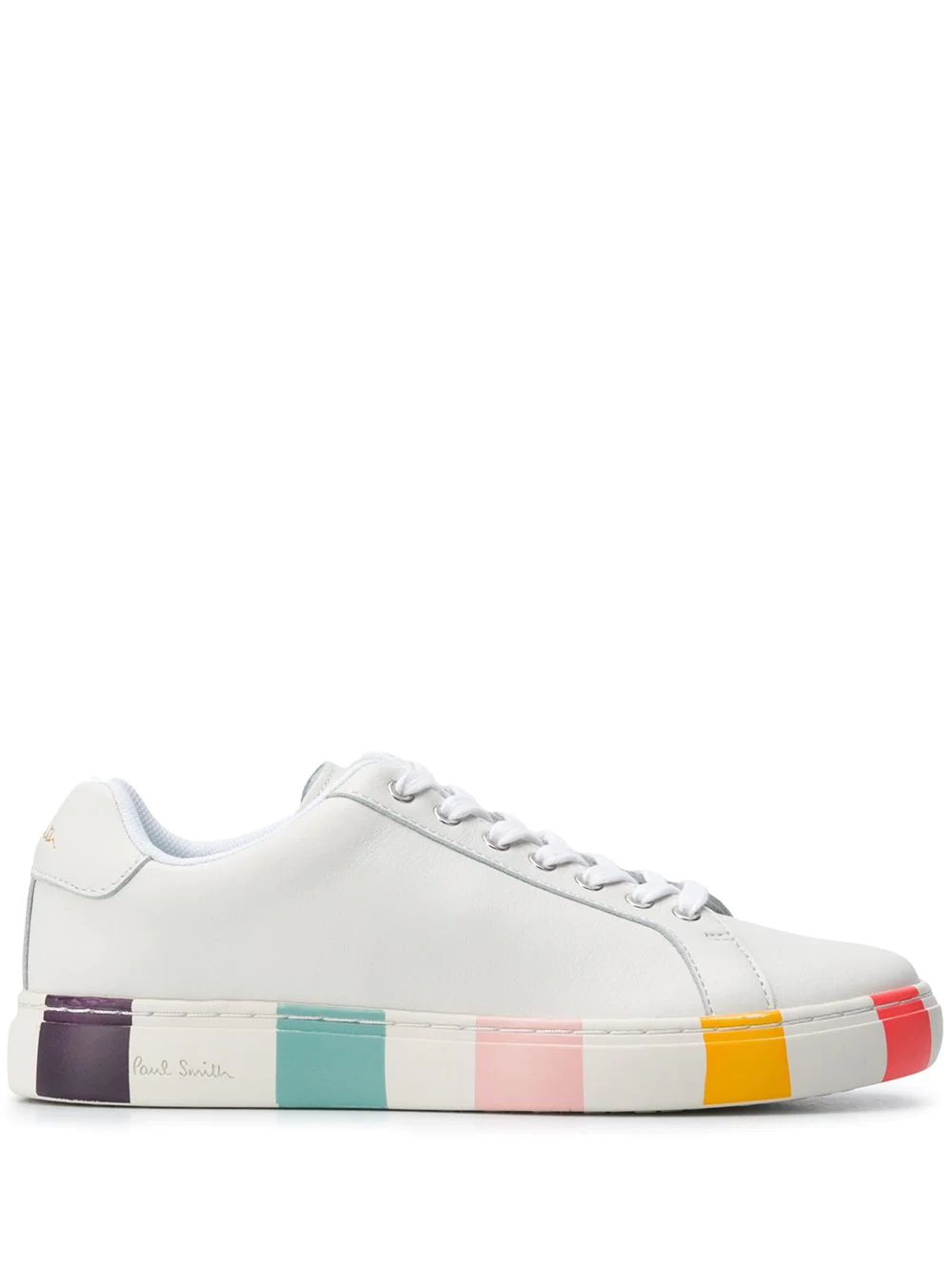 striped heel lace-up sneakers - 1