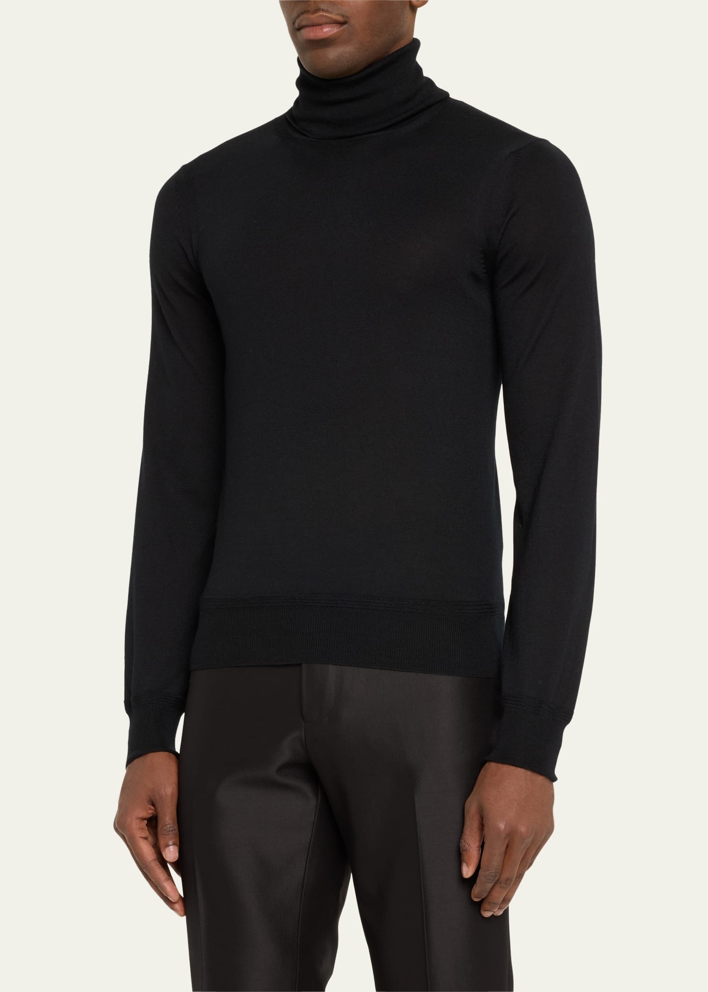 Men's Fine-Gauge Cashmere Turtleneck Sweater - 4