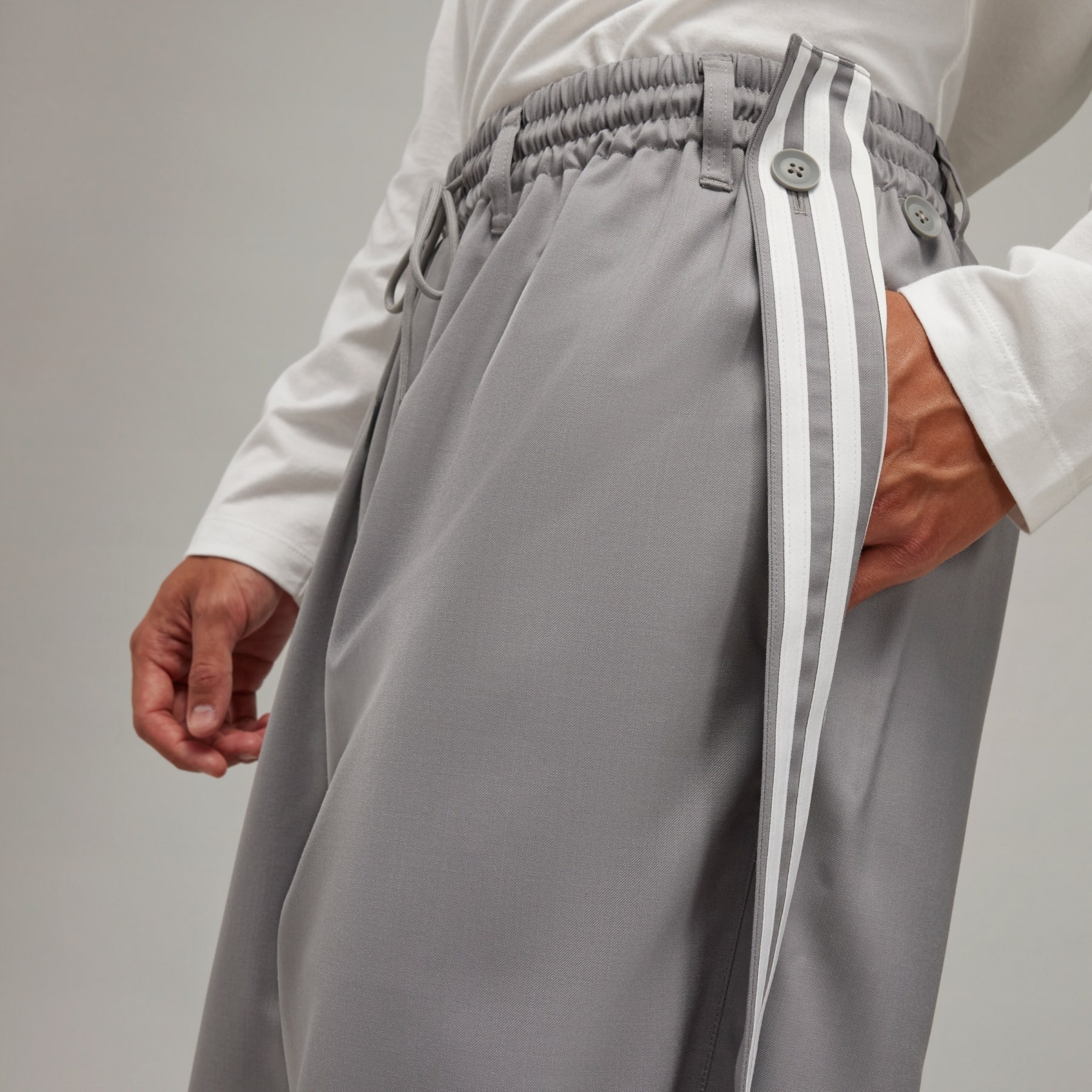 Y-3 Refined Wool Track Pants - 3-Stripes - 9
