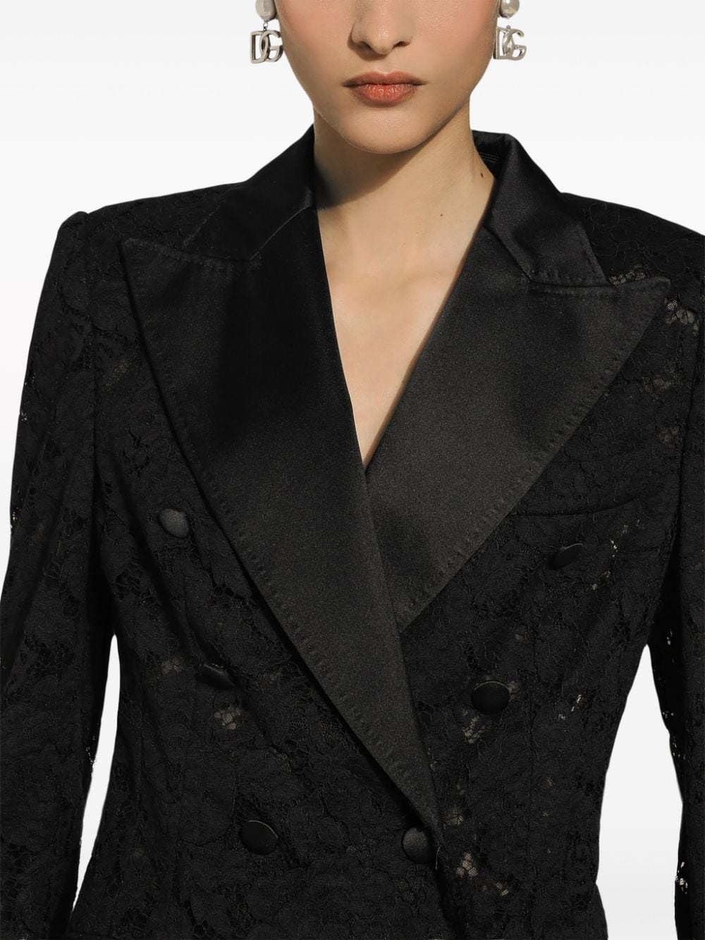 floral lace blazer jacket - 5
