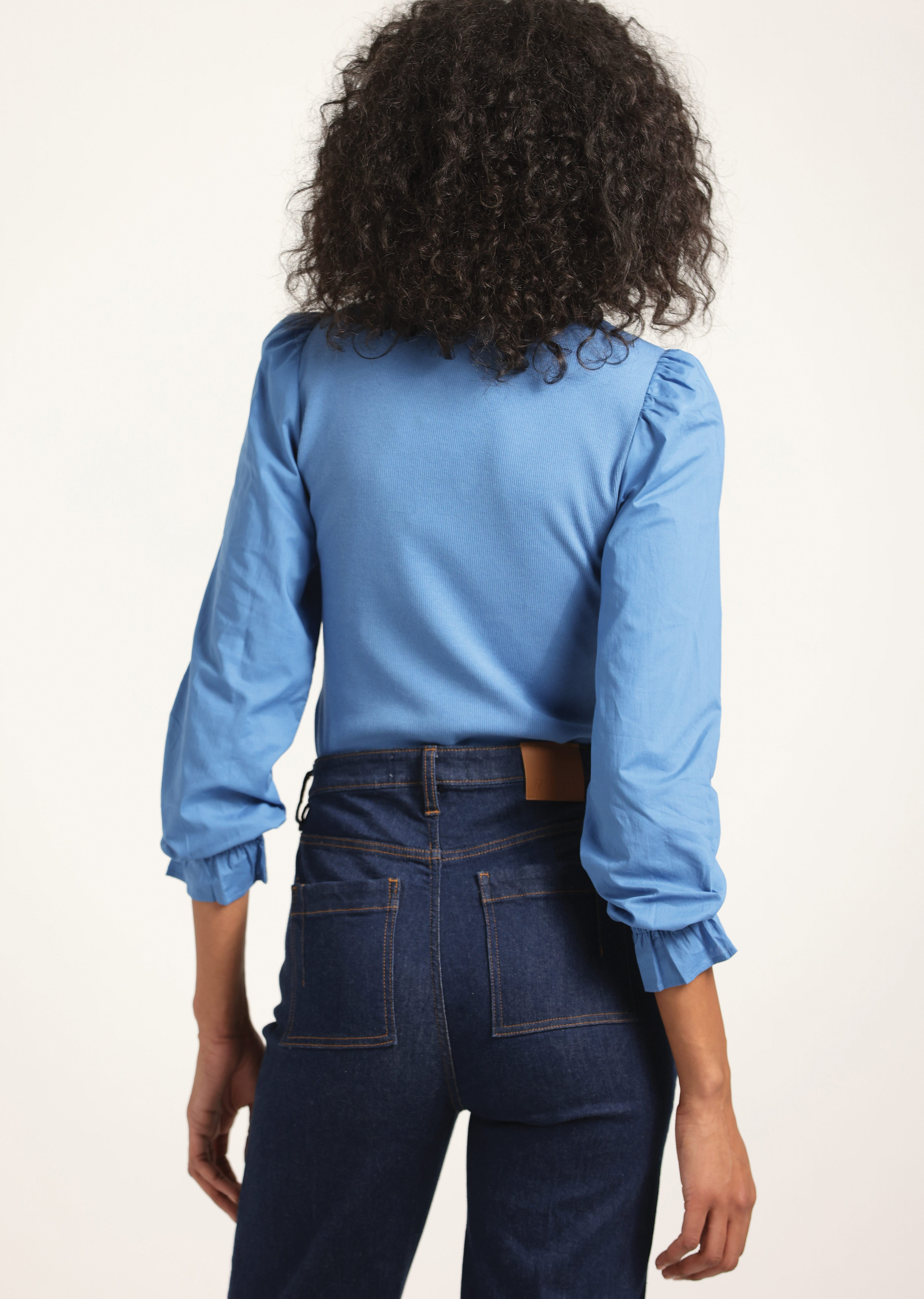 AISHAH SCOOP NECK LONG SLEEVE RIBBED TOP - 5