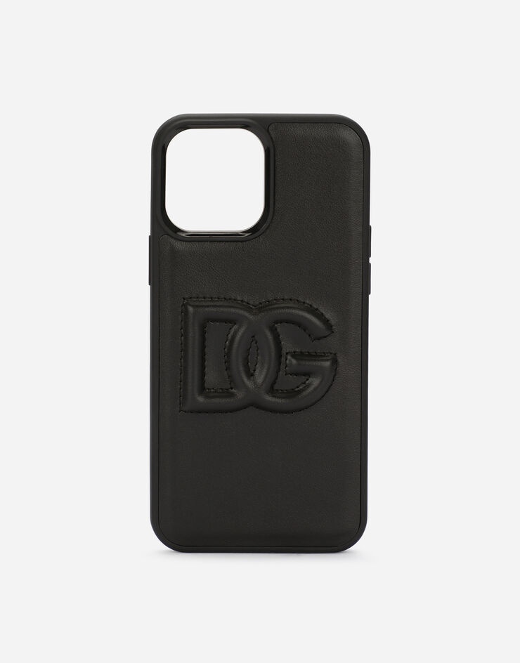 Calfskin iPhone 13 Pro Max cover with DG logo - 1