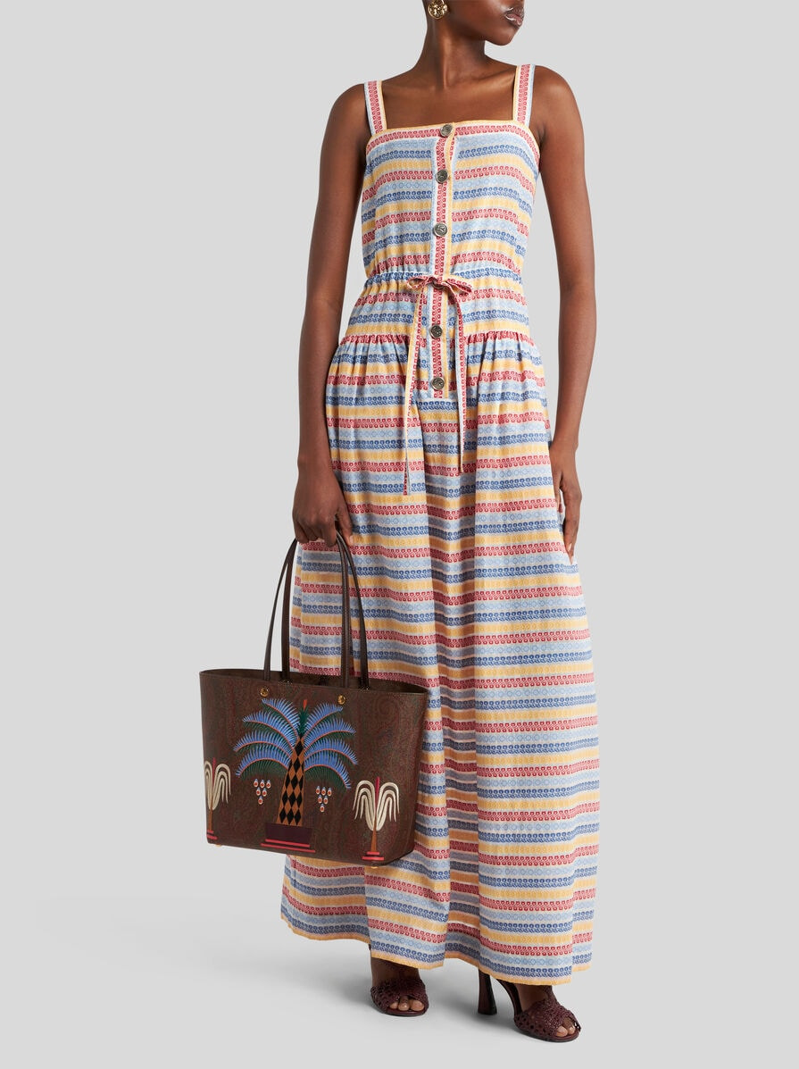 LONG STRIPED JACQUARD DRESS - 3