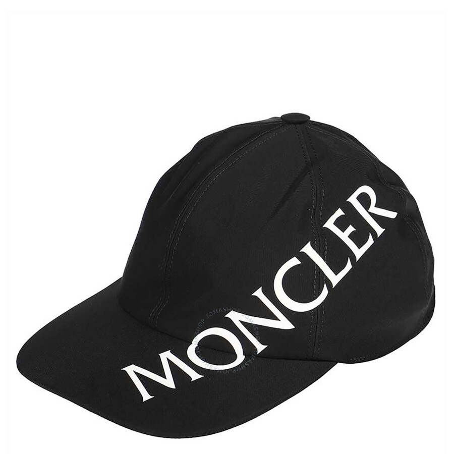 Moncler Men's Black Diagonal Logo-Print Baseball Cap, Size One Size - 1