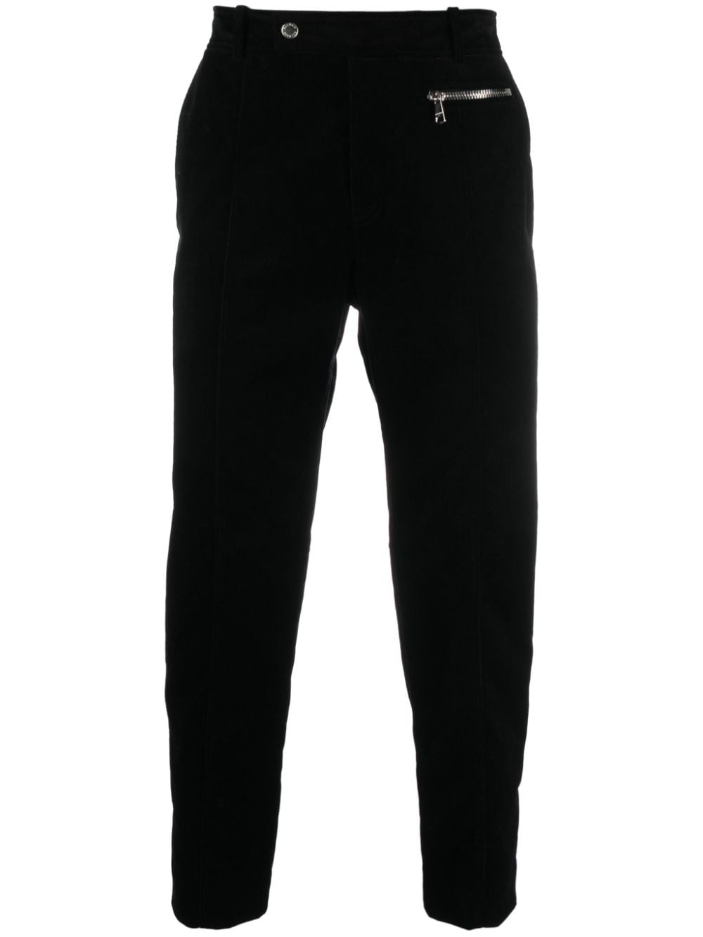 zip-pocket straight trousers - 1