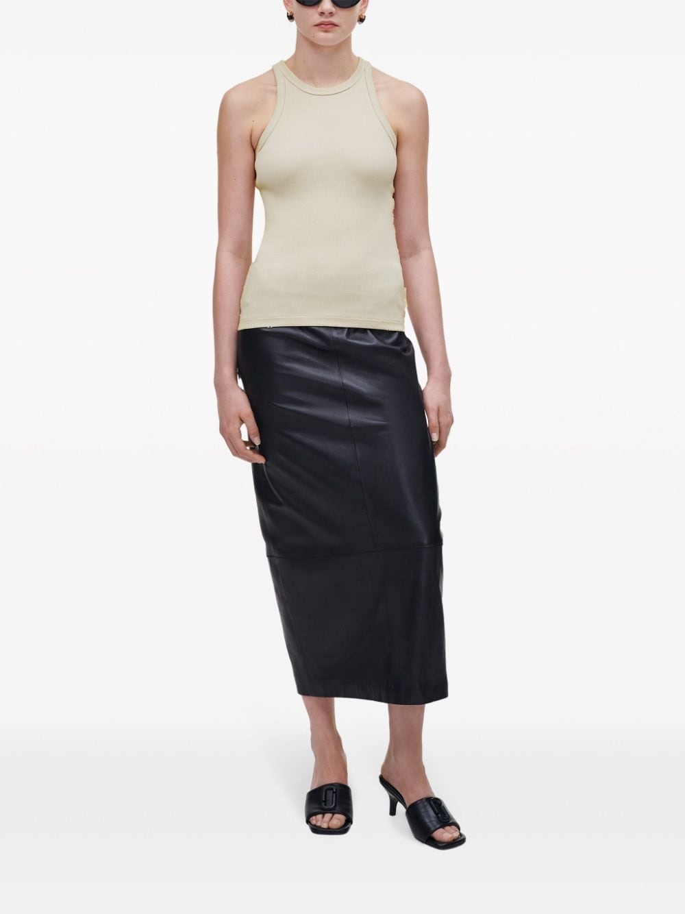 logo-print ribbed tank top - 2