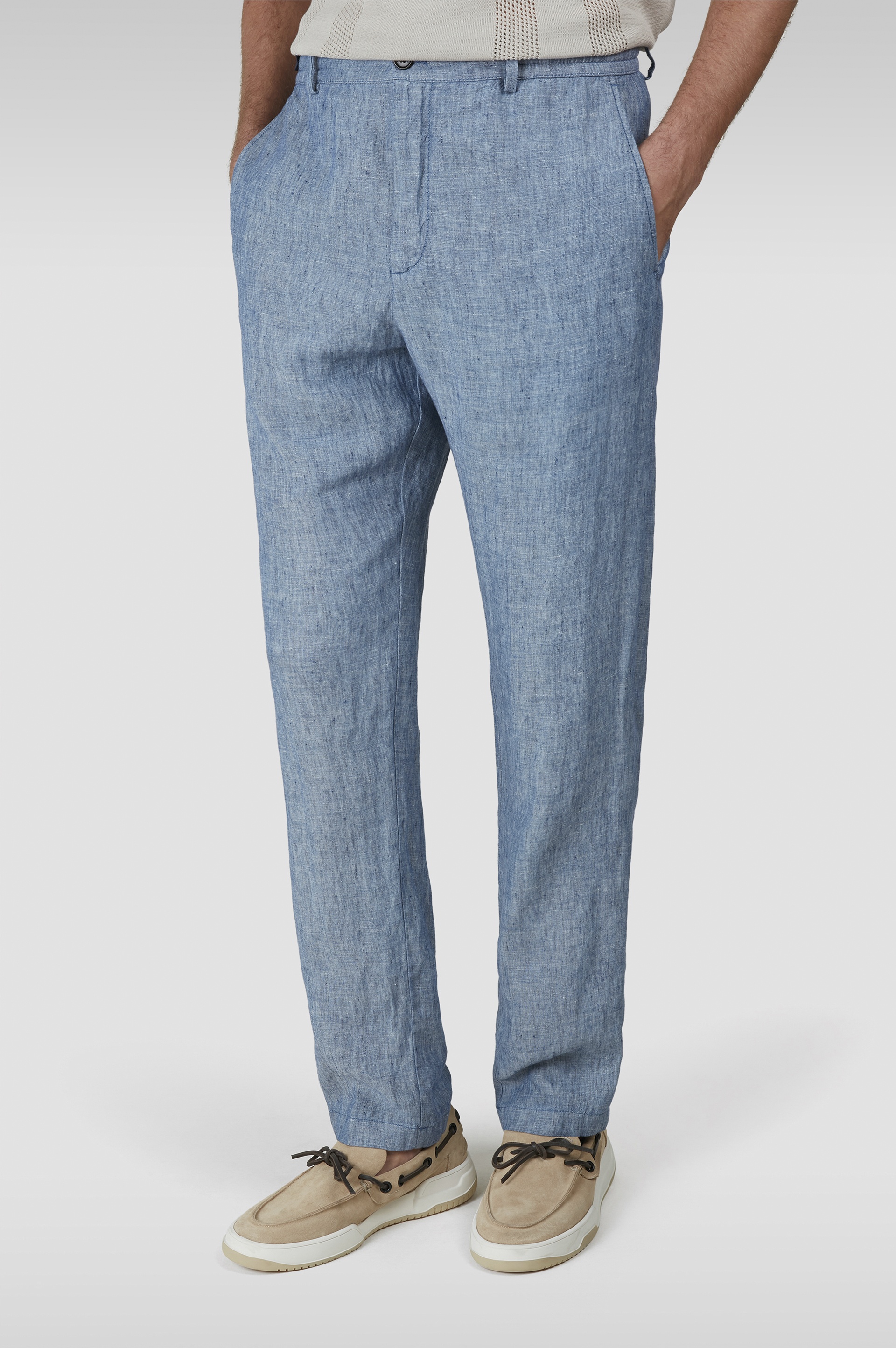LINEN CHINO PANTS WITH DRAWSTRING - 6