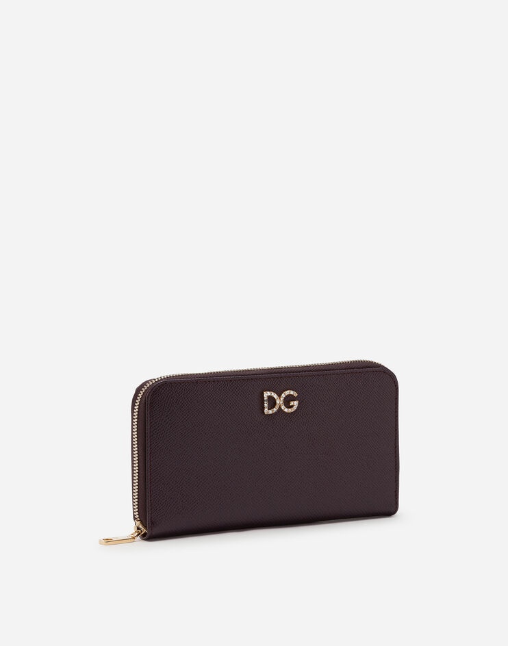 Zip around wallet with DG rhinestones in dauphine calfskin - 2