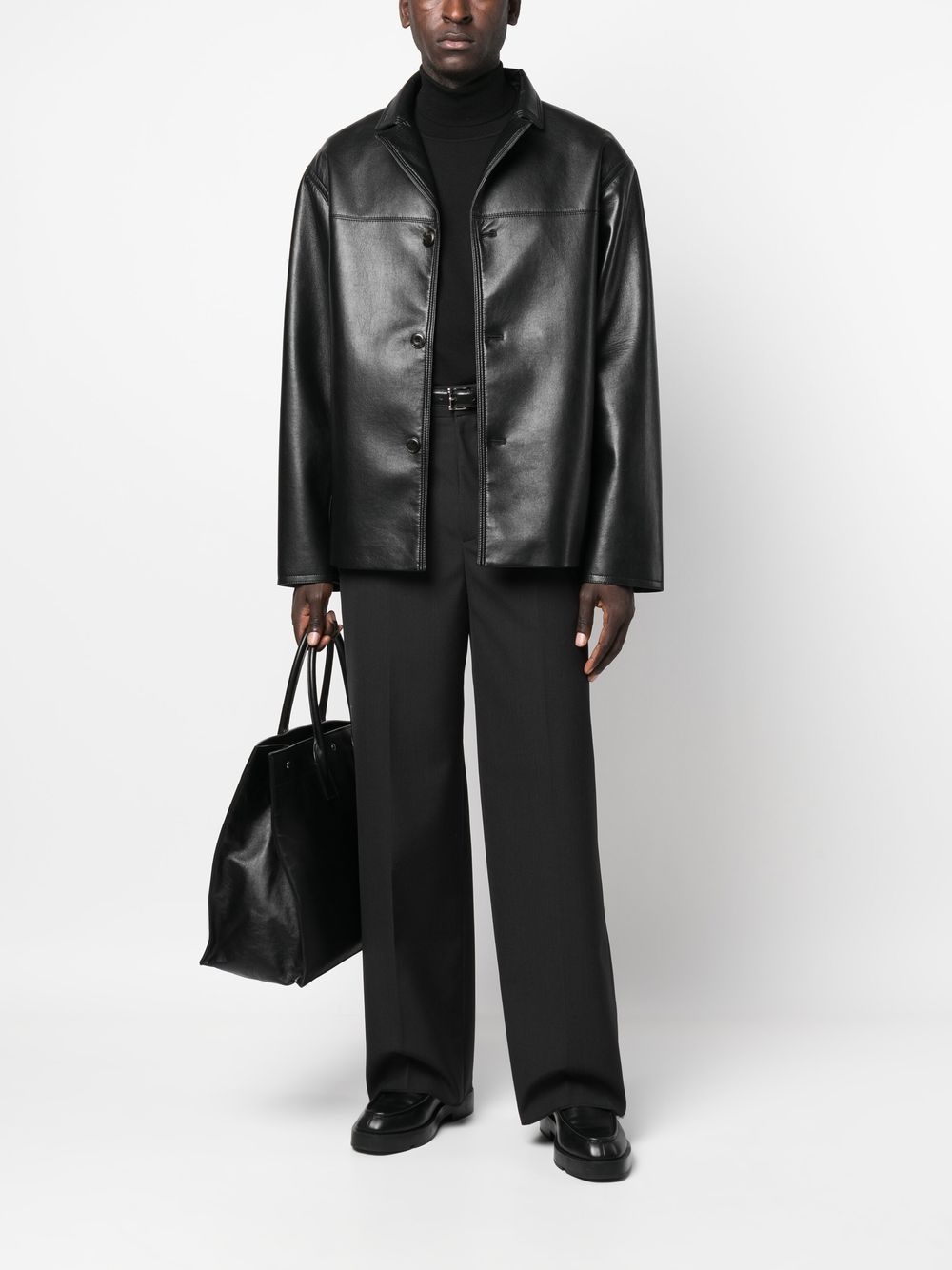 high-waisted wide-leg trousers - 2