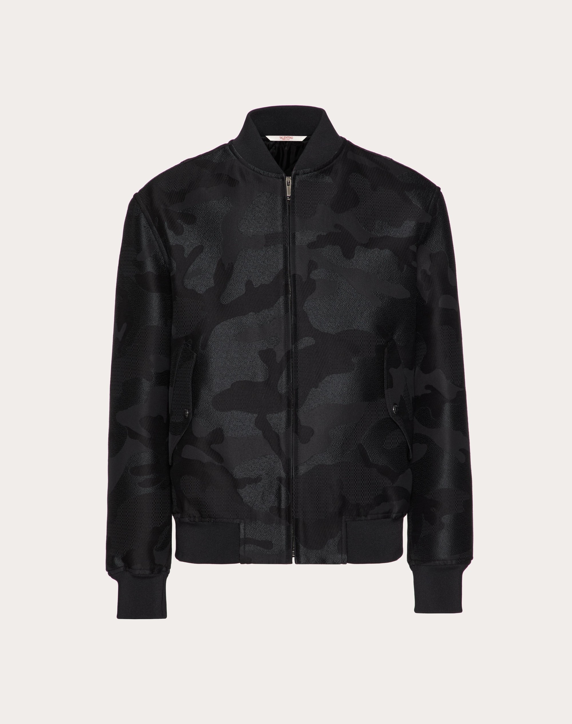 COTTON BLEND BOMBER JACKET WITH ALL-OVER CAMOUNOIR PATTERN - 1