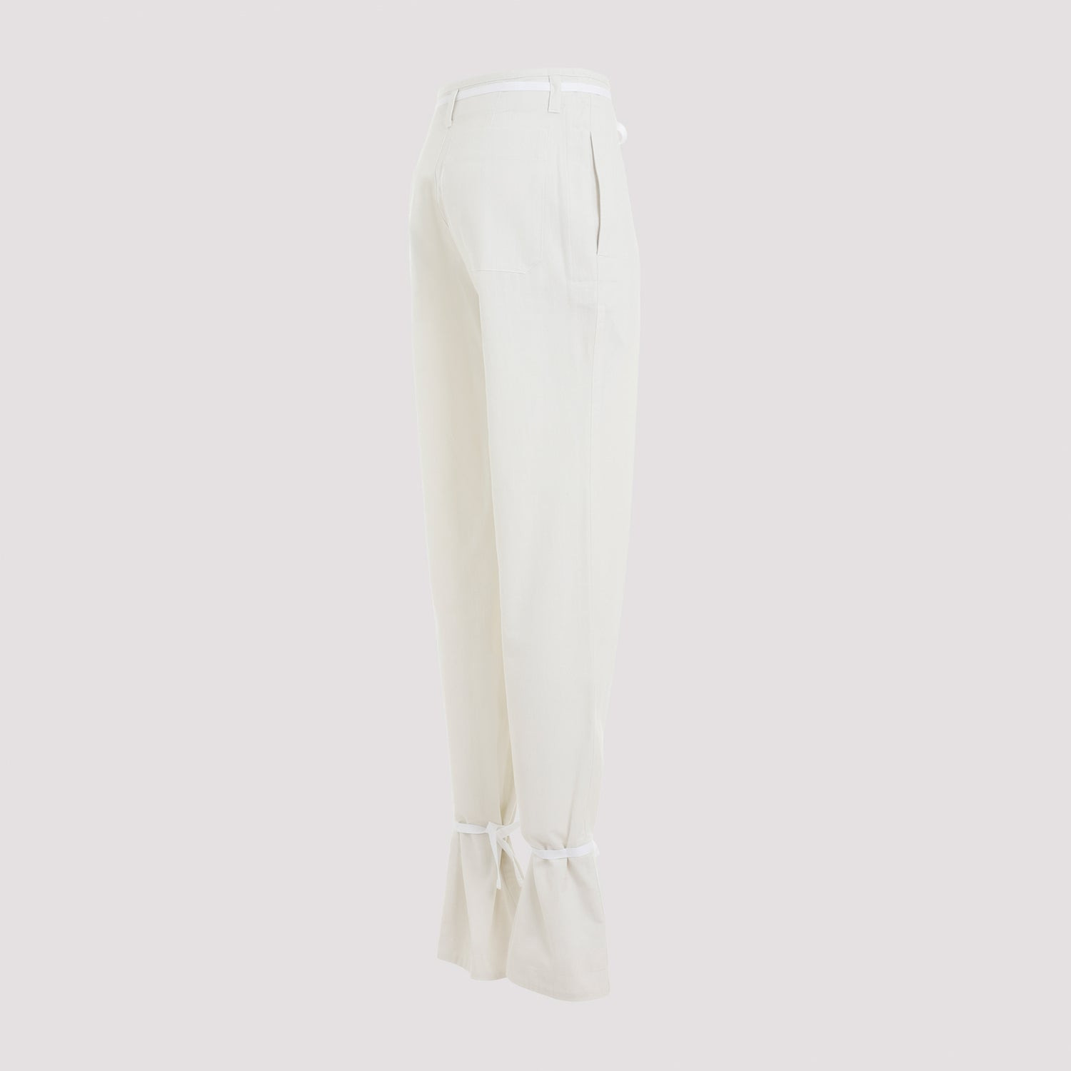 Lemaire Straight Pants With Strings Women - 3