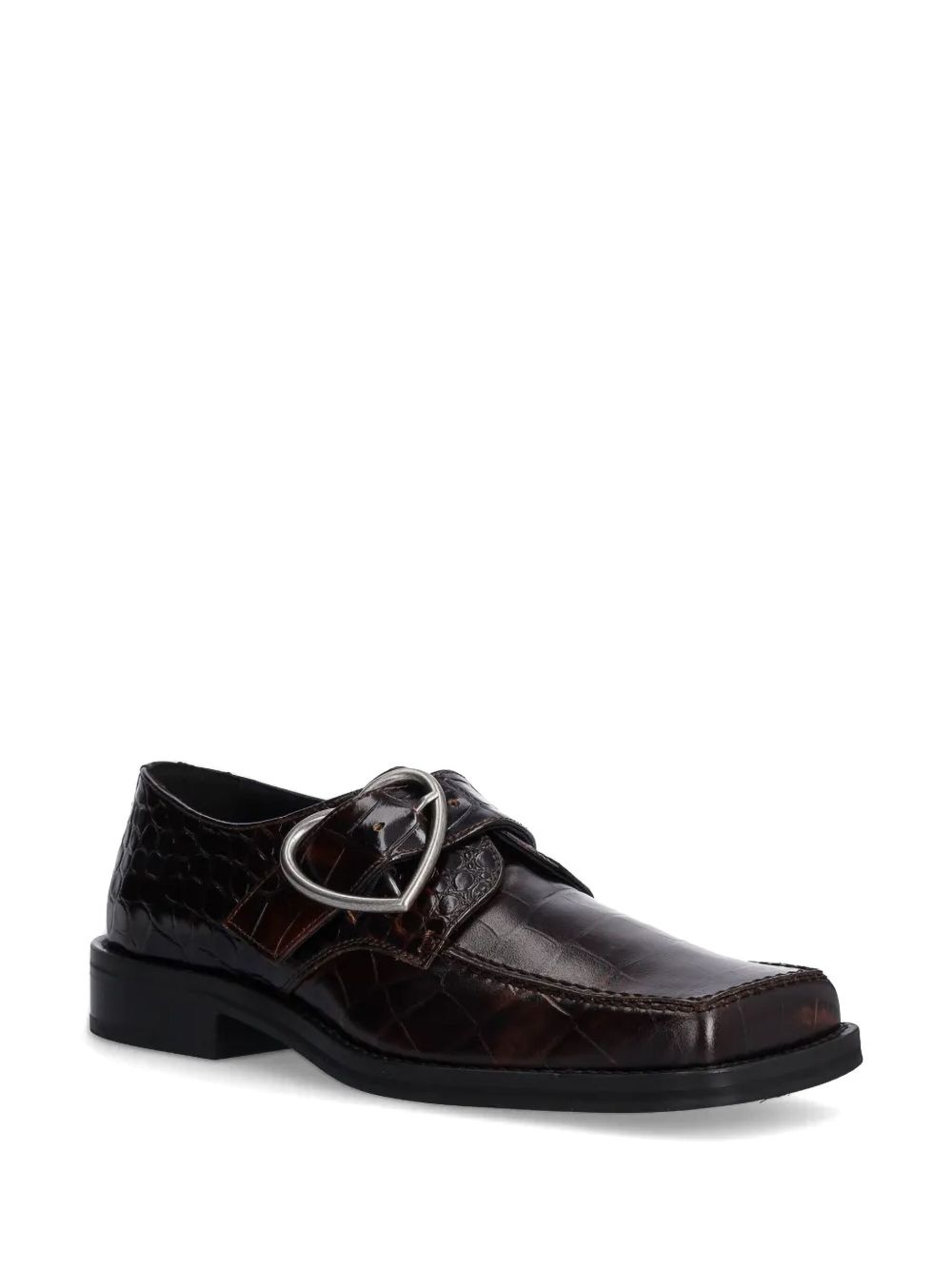 heart buckle loafers - 2