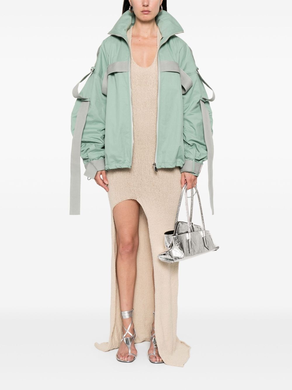 strap-detailing bomber jacket - 2