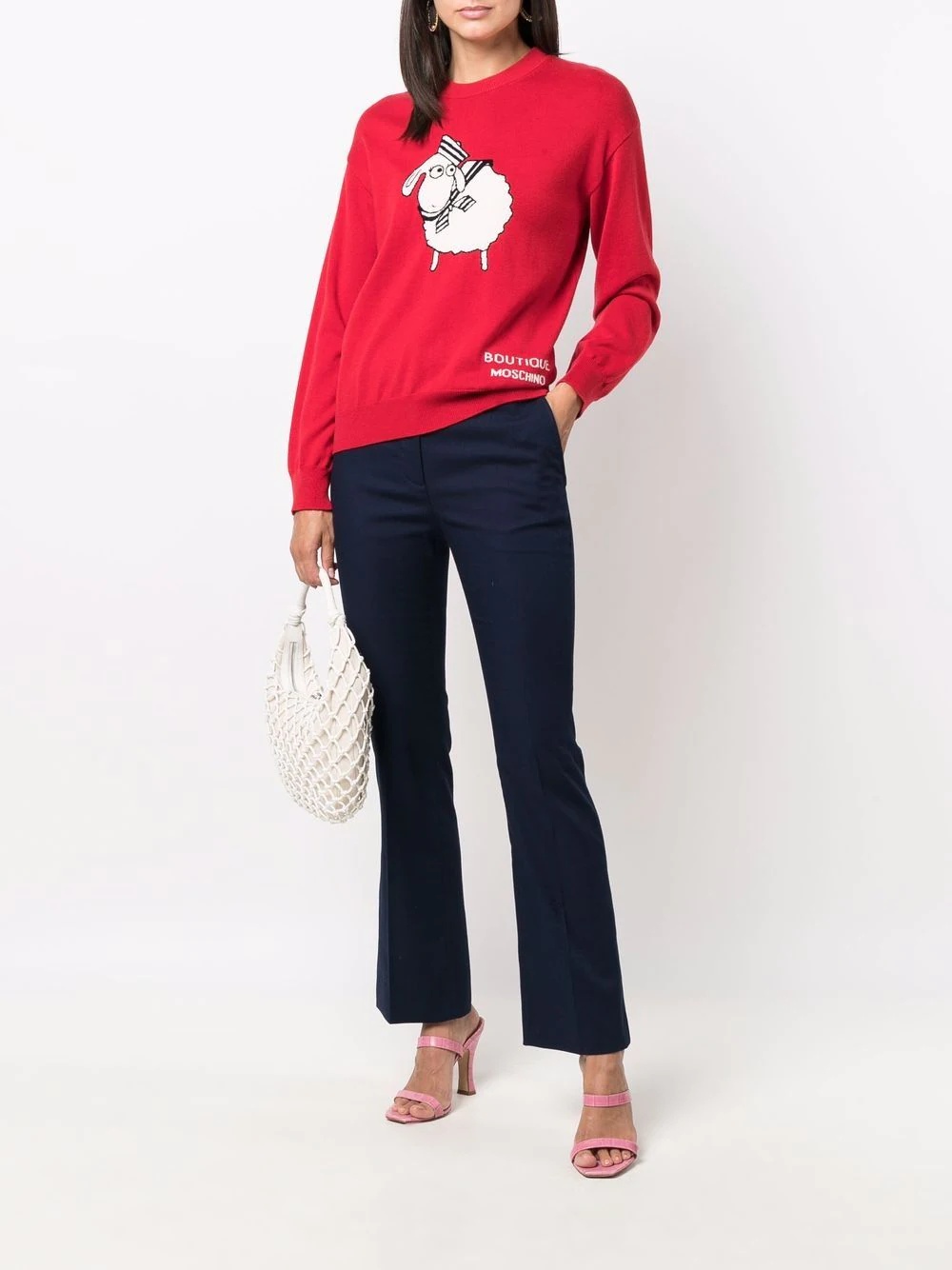 high-rise flared trousers - 2