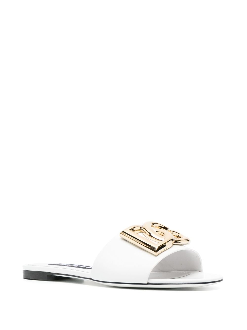 logo-plaque flat sandals - 2