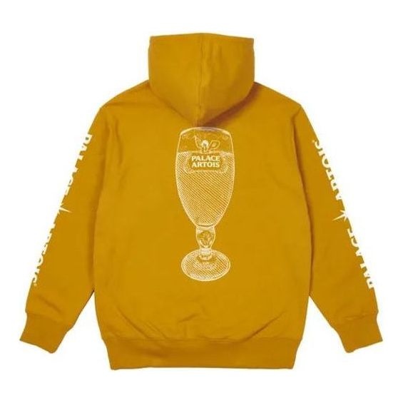 Palace X Stella Artois FW21 Logo Hoodie 'Yellow' PLA-FW21-288 - 1