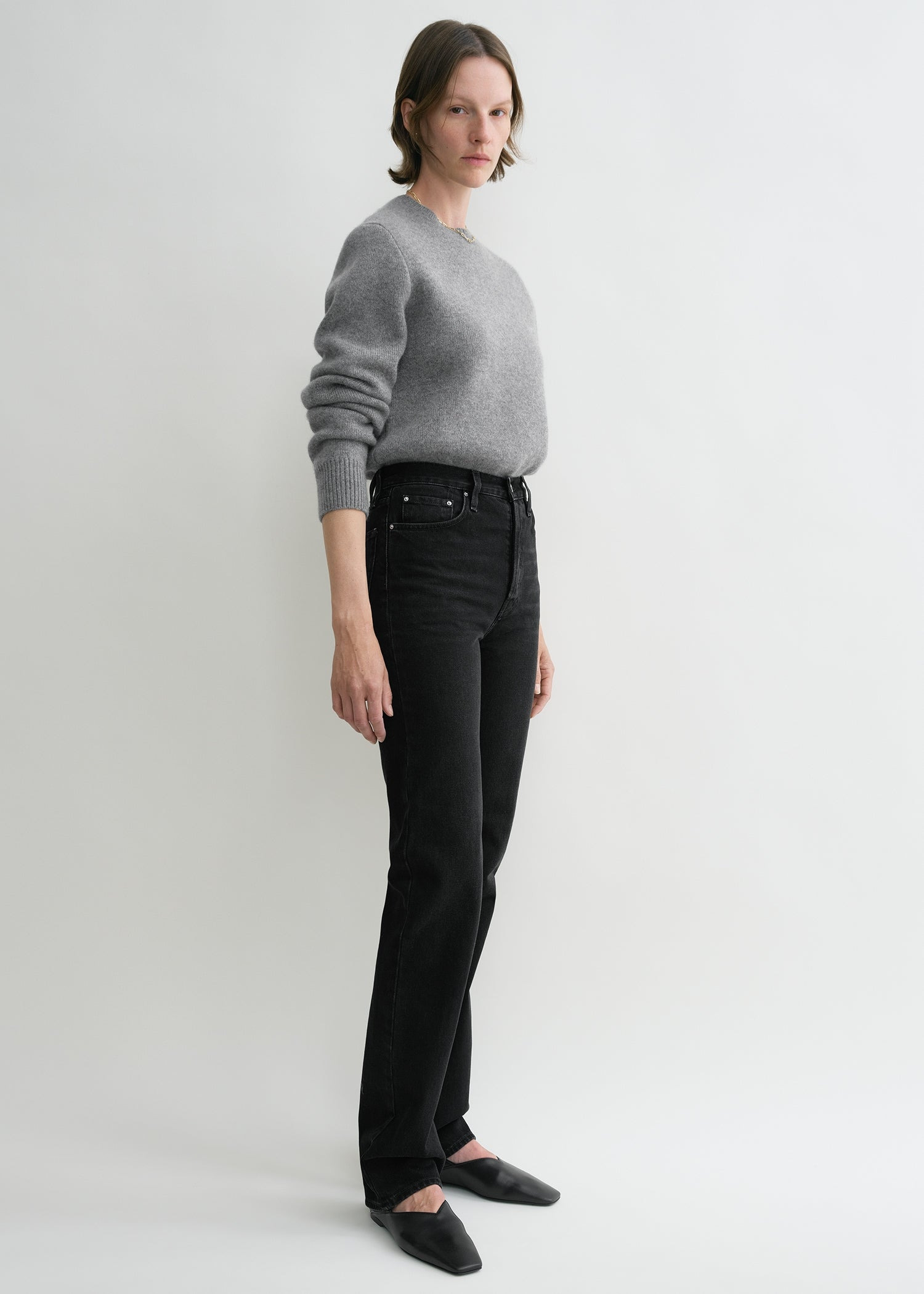 Classic cut denim full length faded black - 3