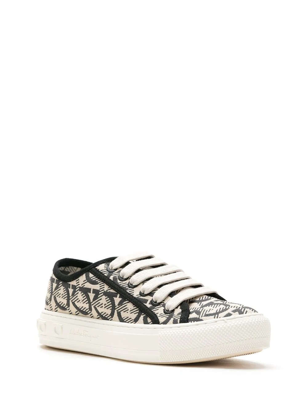 jacquard Gancini lace-up sneakers - 2