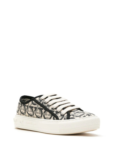 Salvatore Ferragamo jacquard Gancini lace-up sneakers outlook