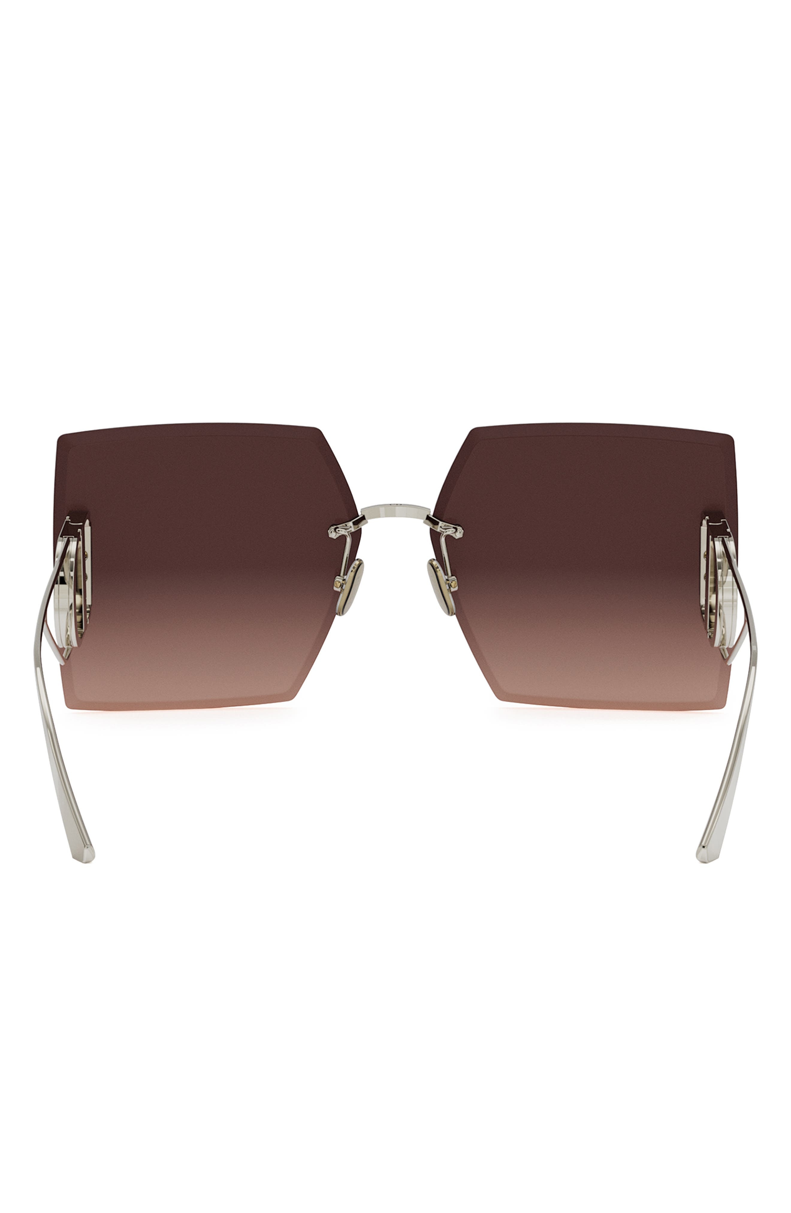 DIOR 30Montaigne S7U 64mm Oversize Gradient Geometric Sunglasses in Matte Rose Gold /Roviex at Nords - 4