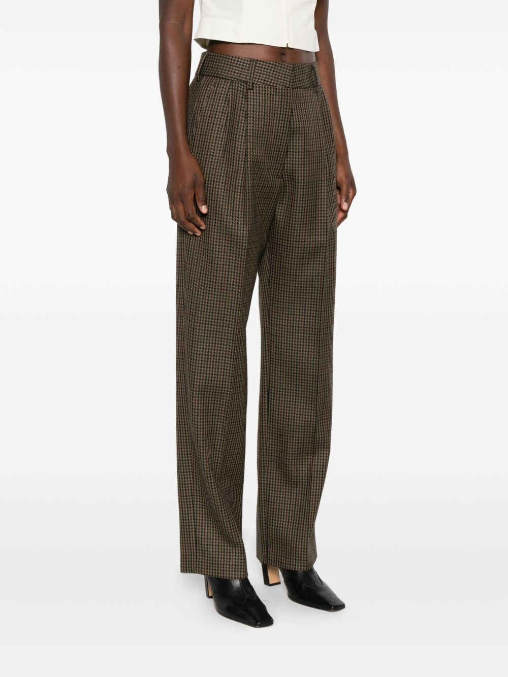 Houndstooth pleated trousers - 3