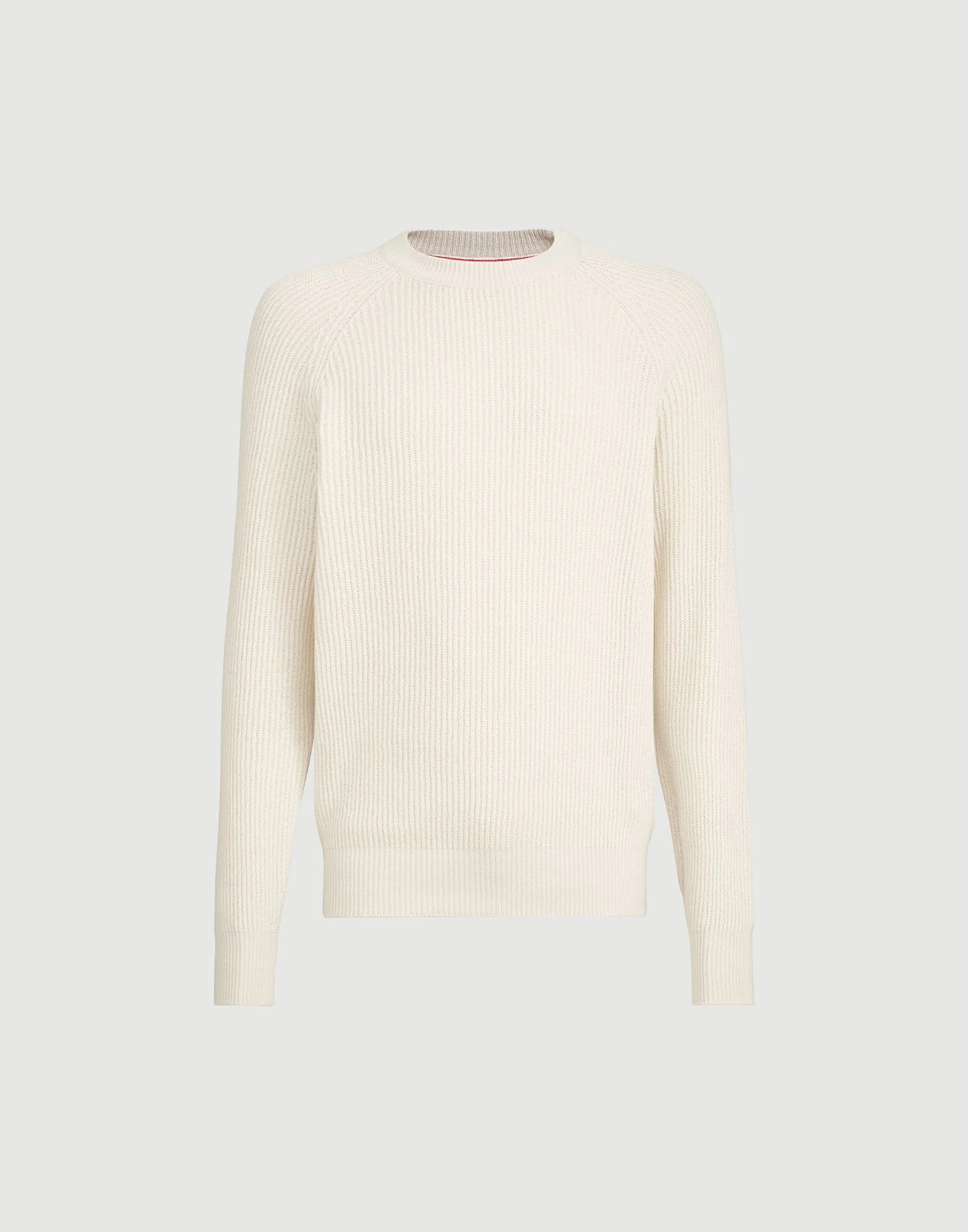 Malfilé cotton English rib sweater with raglan sleeves - 1