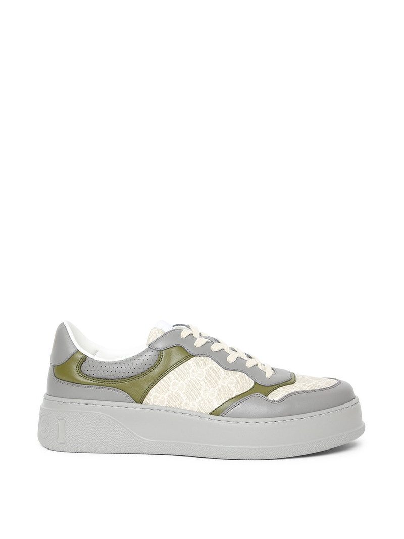logo-print panelled sneakers - 1