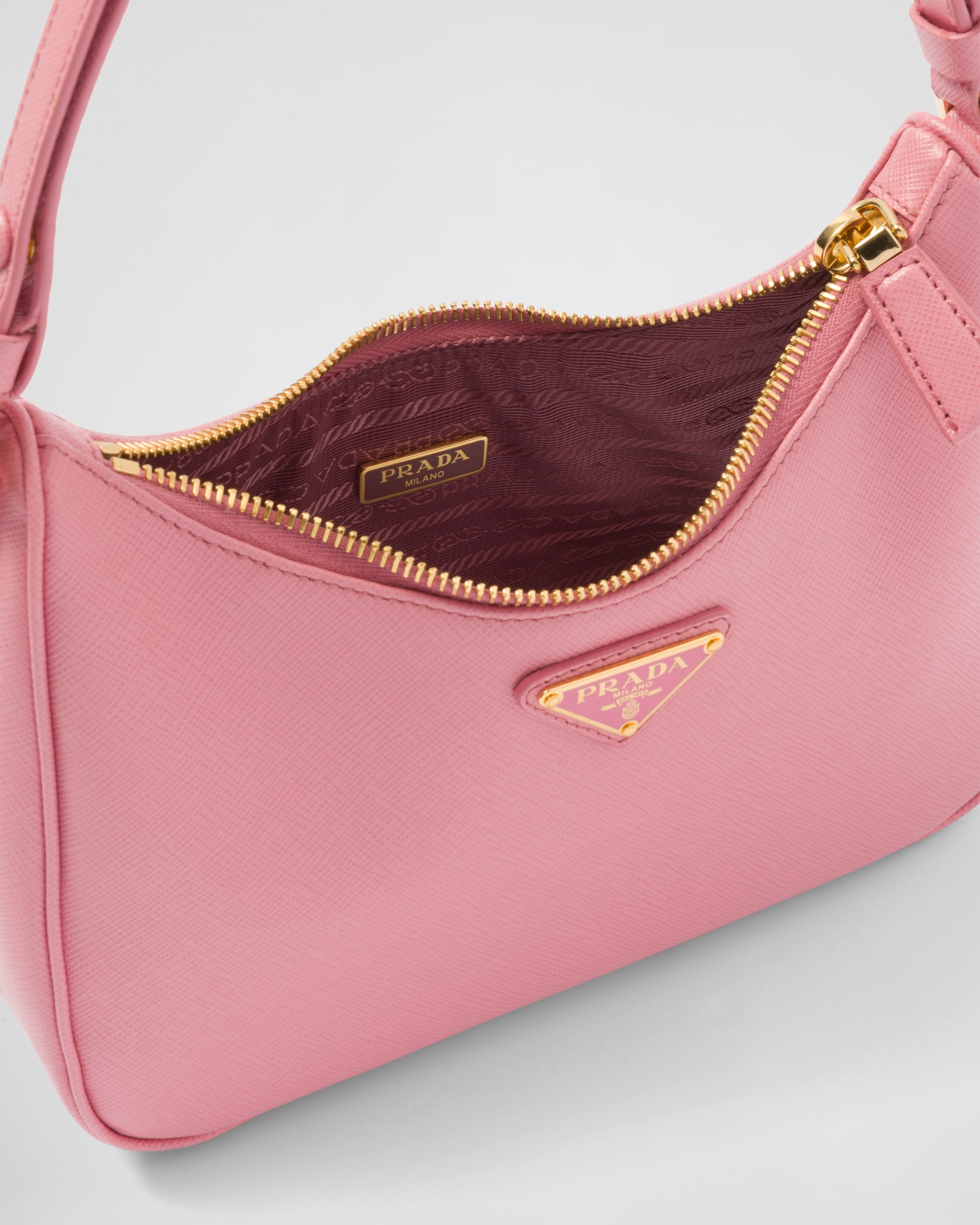 Petal Pink Prada Re-edition Saffiano Leather Mini Bag