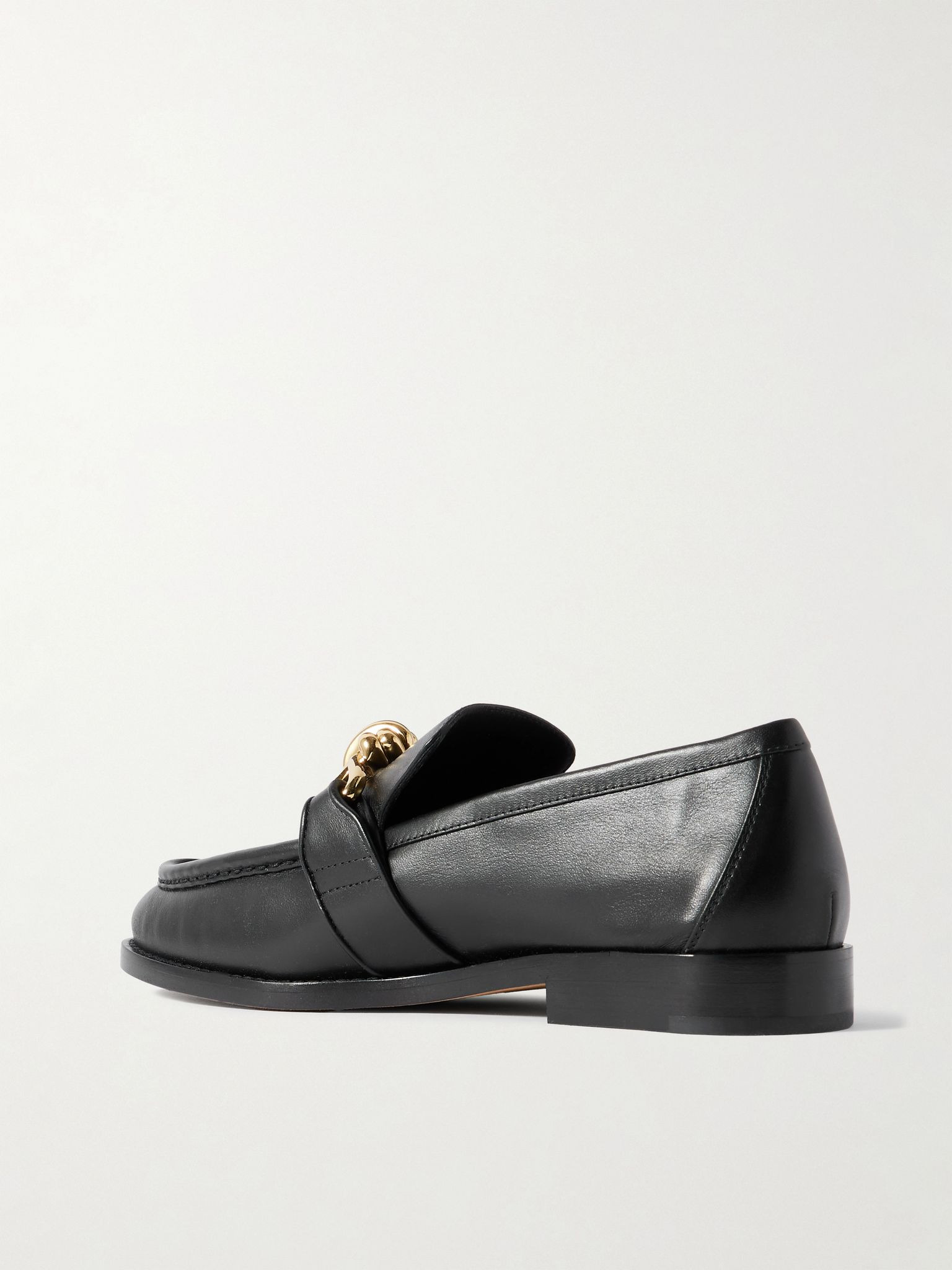 Astaire embellished leather loafers Black - 3