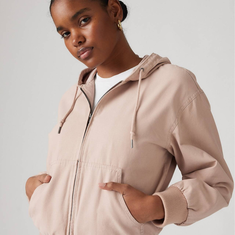 RELAXED HOODED BOMBER JACKET 5