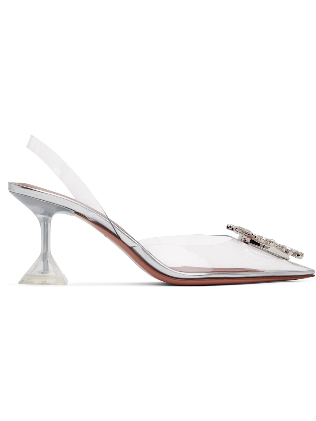 Transparent Begum Glass Sling 70 Heeled Sandals - 1