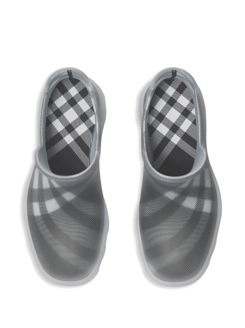 Marsh Vintage-check mesh boots - 4
