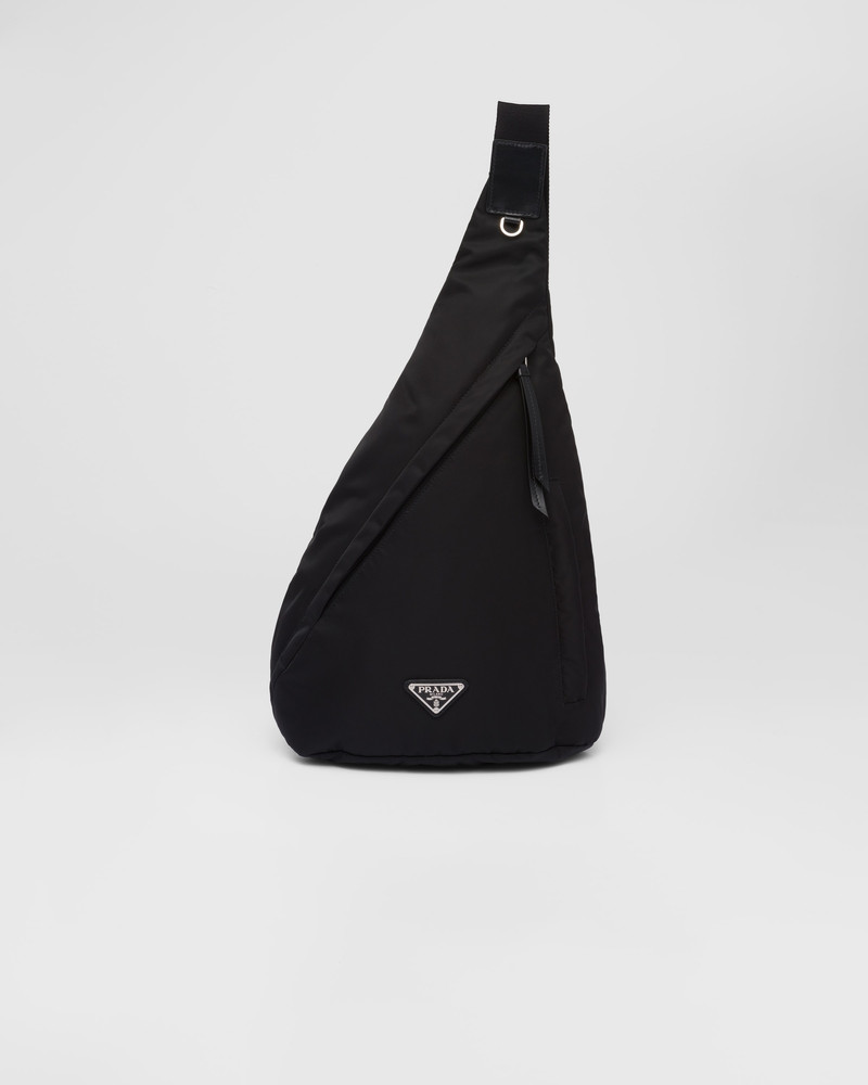 Re-Nylon and leather backpack 1