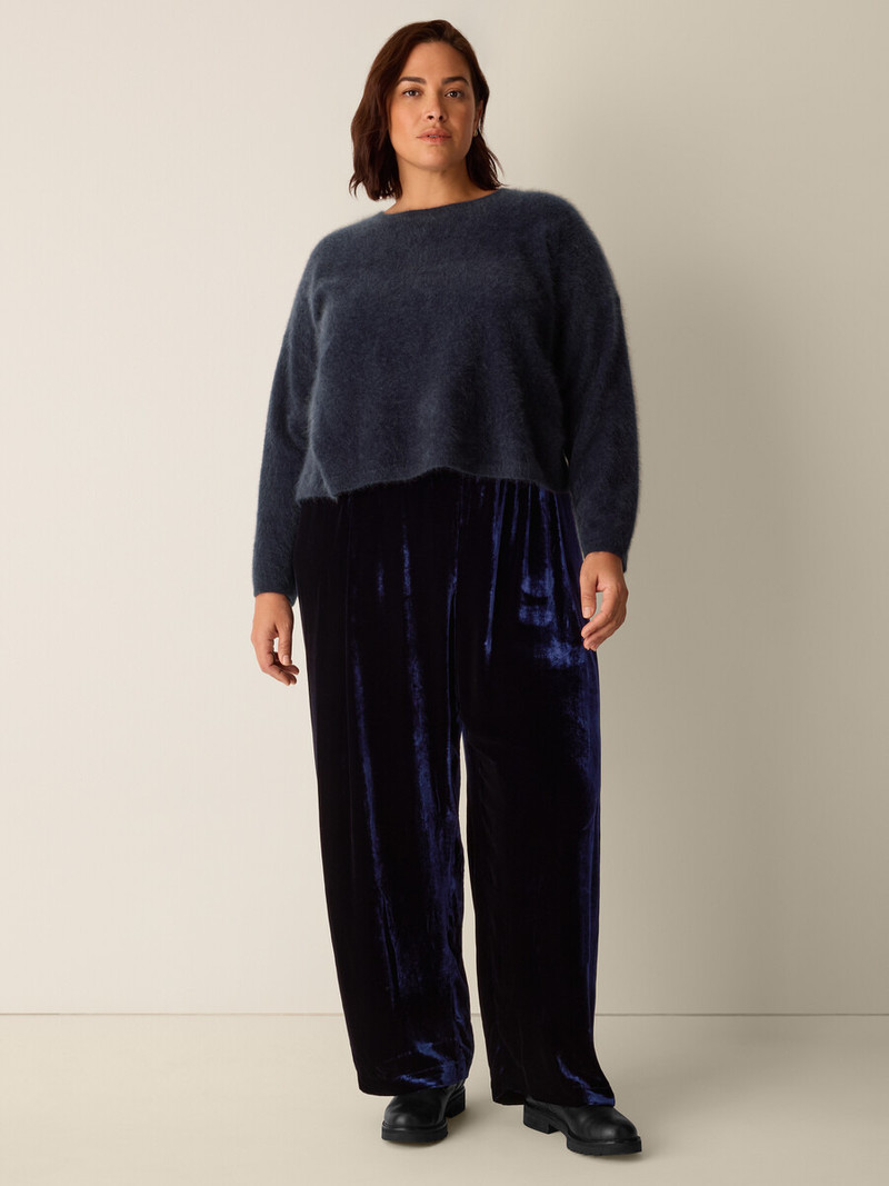 Velvet Pleated Straight Pant 6