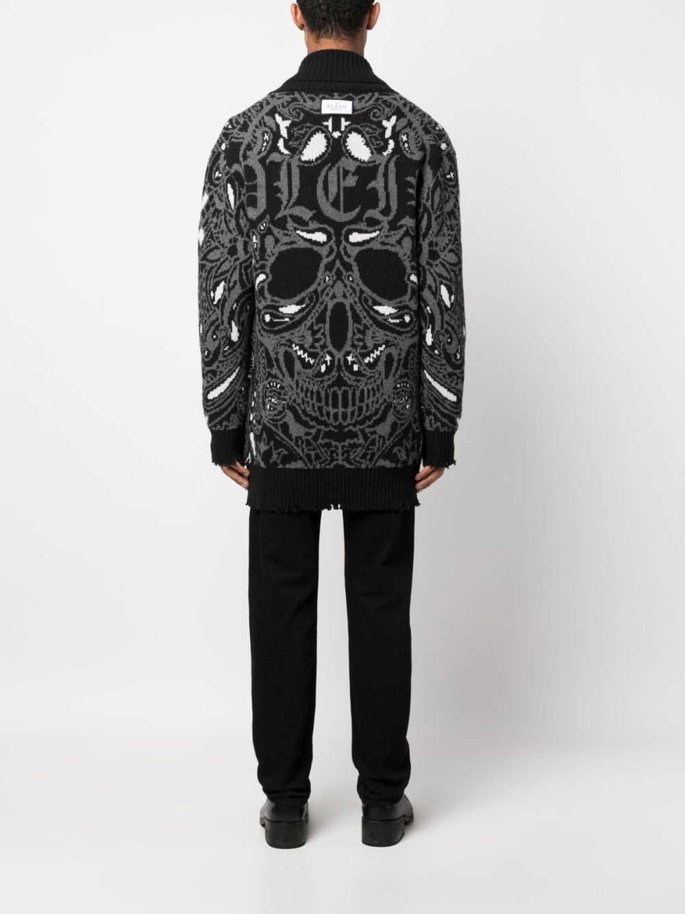 wool paisley-pattern cardigan - 4