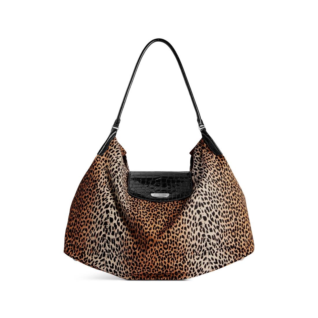 Women's Genève Large Hobo Bag Leopard Print in Beige - 1