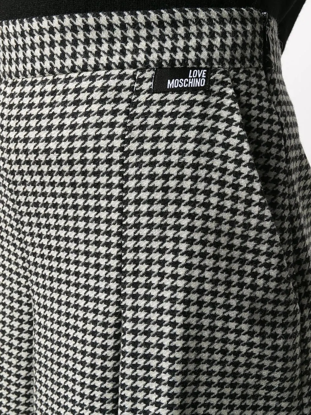 pleated houndstooth pattern skirt - 5